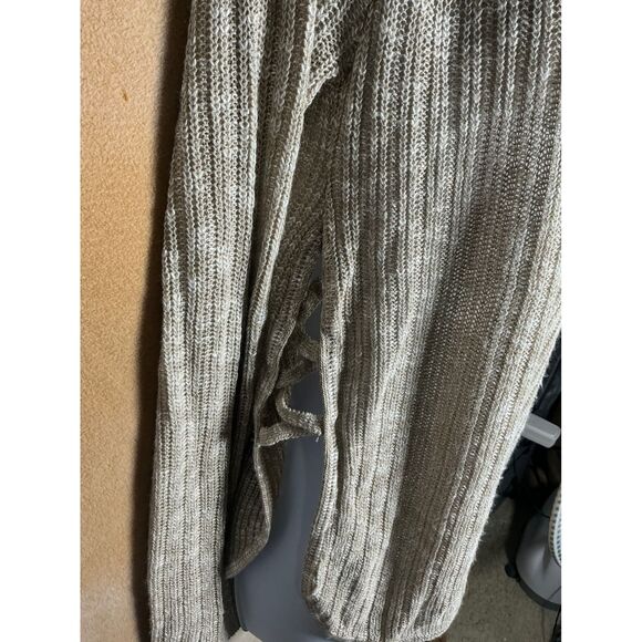 EXPRESS Knit Sweater V Neck Lace Up Sides Beige Casual Women's Size S - Picture 8 of 11